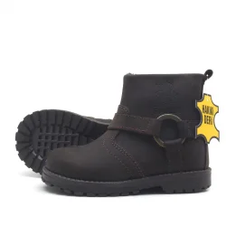 Rakerplus Chiron Hakiki Deri Fermuarlı Kışlık Çocuk Botu