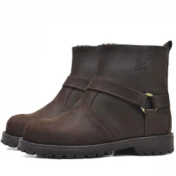 Rakerplus Chiron Hakiki Deri Fermuarlı Kışlık Çocuk Botu