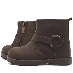 Rakerplus Chiron Hakiki Deri Fermuarlı Kışlık Çocuk Botu