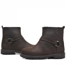 Rakerplus Chiron Hakiki Deri Fermuarlı Kışlık Çocuk Botu