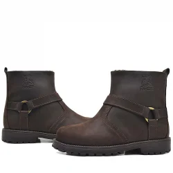 Rakerplus Chiron Hakiki Deri Fermuarlı Kışlık Çocuk Botu