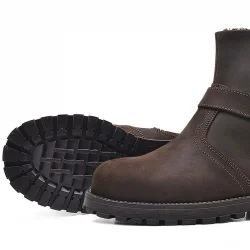 Rakerplus Chiron Hakiki Deri Fermuarlı Kışlık Çocuk Botu