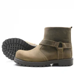 Rakerplus Chiron Hakiki Deri Kum Rengi Fermuarlı Çocuk Çizme