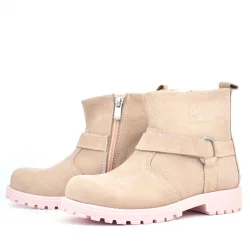 Rakerplus Chiron Hakiki Deri Pembe Fermuarlı Kız Bebek Bot