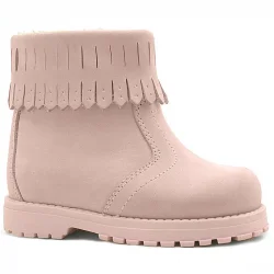 Rakerplus Chiron Hakiki Deri Pembe Fermuarlı Kız Çocuk Bot Çizme