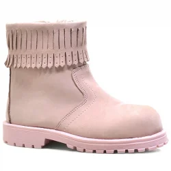 Rakerplus Chiron Hakiki Deri Pembe Fermuarlı Kız Çocuk Bot Çizme