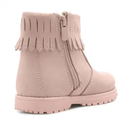 Rakerplus Chiron Hakiki Deri Pembe Fermuarlı Kız Çocuk Bot Çizme