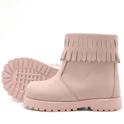 Rakerplus Chiron Hakiki Deri Pembe Fermuarlı Kız Çocuk Bot Çizme