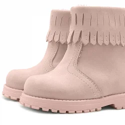 Rakerplus Chiron Hakiki Deri Pembe Fermuarlı Kız Çocuk Bot Çizme