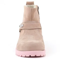 Rakerplus Chiron Hakiki Deri Pembe Fermuarlı Taşlı Kız Çocuk Bot