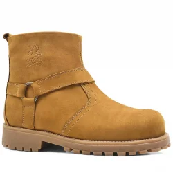 Rakerplus Chiron Hakiki Deri Sarı Fermuarlı Kışlık Bot