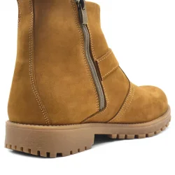 Rakerplus Chiron Hakiki Deri Sarı Fermuarlı Kışlık Bot