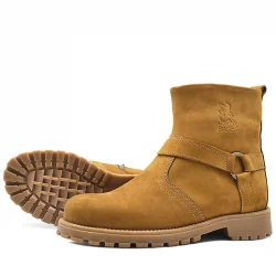 Rakerplus Chiron Hakiki Deri Sarı Fermuarlı Kışlık Bot