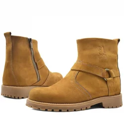 Rakerplus Chiron Hakiki Deri Sarı Fermuarlı Kışlık Bot