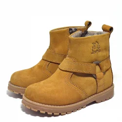 Rakerplus Chiron Hakiki Deri Sarı Fermuarlı Unisex Bebek Çizme