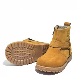 Rakerplus Chiron Hakiki Deri Sarı Fermuarlı Unisex Bebek Çizme