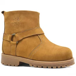 Rakerplus Chiron Hakiki Deri Sarı Fermuarlı Unisex Çocuk Çizme