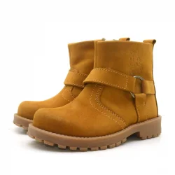 Rakerplus Chiron Hakiki Deri Sarı Fermuarlı Unisex Çocuk Çizme