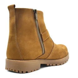 Rakerplus Chiron Hakiki Deri Sarı Fermuarlı Unisex Çocuk Çizme