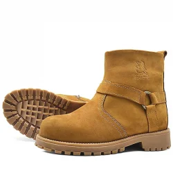 Rakerplus Chiron Hakiki Deri Sarı Fermuarlı Unisex Çocuk Çizme