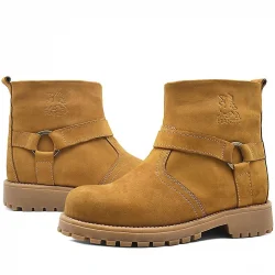 Rakerplus Chiron Hakiki Deri Sarı Fermuarlı Unisex Çocuk Çizme