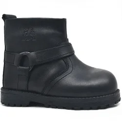 Rakerplus Chiron Hakiki Deri Siyah Fermuarlı Bebek Çizme