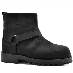 Rakerplus Chiron Hakiki Deri Siyah Fermuarlı Bot