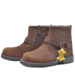 Rakerplus Chiron Hakiki Deri Tarçın Fermuarlı Kürklü Çizme