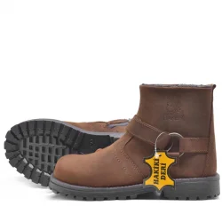 Rakerplus Chiron Hakiki Deri Tarçın Fermuarlı Kürklü Çizme