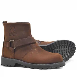 Rakerplus Chiron Hakiki Deri Tarçın Fermuarlı Kürklü Çizme