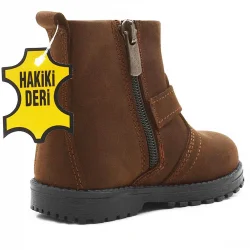 Rakerplus Chiron Hakiki Deri Tarçın Rengi Fermuarlı Bebek Çizme