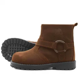 Rakerplus Chiron Hakiki Deri Tarçın Rengi Fermuarlı Bebek Çizme