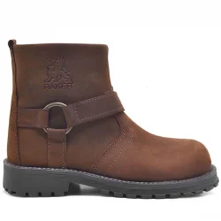 Rakerplus Chiron Hakiki Deri Tarçın Rengi Fermuarlı Çocuk Çizme