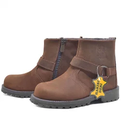 Rakerplus Chiron Hakiki Deri Tarçın Rengi Fermuarlı Çocuk Çizme