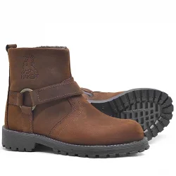 Rakerplus Chiron Hakiki Deri Tarçın Rengi Fermuarlı Çocuk Çizme