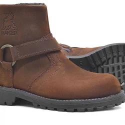 Rakerplus Chiron Hakiki Deri Tarçın Rengi Fermuarlı Çocuk Çizme