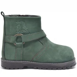 Rakerplus Chiron Hakiki Deri Yeşil Fermuarlı Unisex Bebek Bot