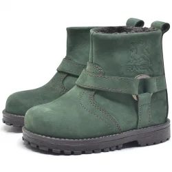 Rakerplus Chiron Hakiki Deri Yeşil Fermuarlı Unisex Bebek Bot