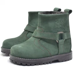 Rakerplus Chiron Hakiki Deri Yeşil Fermuarlı Unisex Bebek Bot