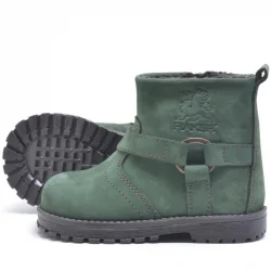 Rakerplus Chiron Hakiki Deri Yeşil Fermuarlı Unisex Bebek Bot