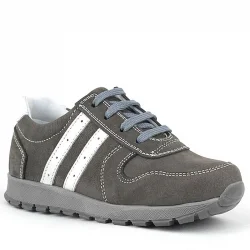 Rakerplus Deri Gri Fermuarlı Spor Ayakkabı Sneaker