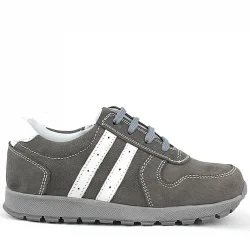 Rakerplus Deri Gri Fermuarlı Spor Ayakkabı Sneaker