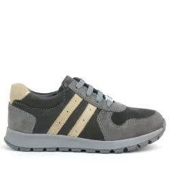 Rakerplus Deri Gri Kum Rengi Fermuarlı Sneaker Spor Ayakkabı