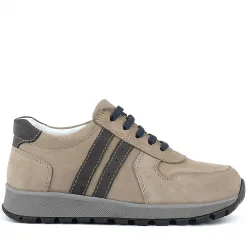 Rakerplus Deri Kum Rengi Fermuarlı Spor Ayakkabı Sneaker