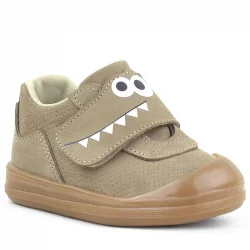 Rakerplus Dino Hakiki Deri Kum Rengi Yüksek Bilekli Bebek Ayakkabı