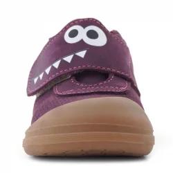 Rakerplus Dino Hakiki Deri Mor Kahverengi Yüksek Bilekli Bebek Ayakkabı