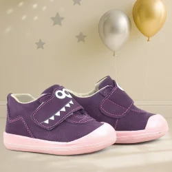 Rakerplus Dino Hakiki Deri Mor Yüksek Bilekli Bebek Ayakkabı
