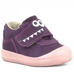 Rakerplus Dino Hakiki Deri Mor Yüksek Bilekli Bebek Ayakkabı