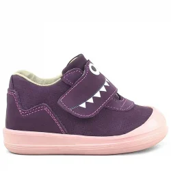 Rakerplus Dino Hakiki Deri Mor Yüksek Bilekli Bebek Ayakkabı