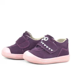 Rakerplus Dino Hakiki Deri Mor Yüksek Bilekli Bebek Ayakkabı